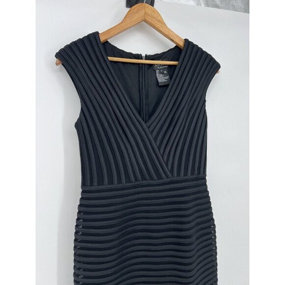 Xscape‎ Cocktail Dress Women's Size 6 Joanna Chen Black Bodycon Sleeveless - Picture 3 of 7